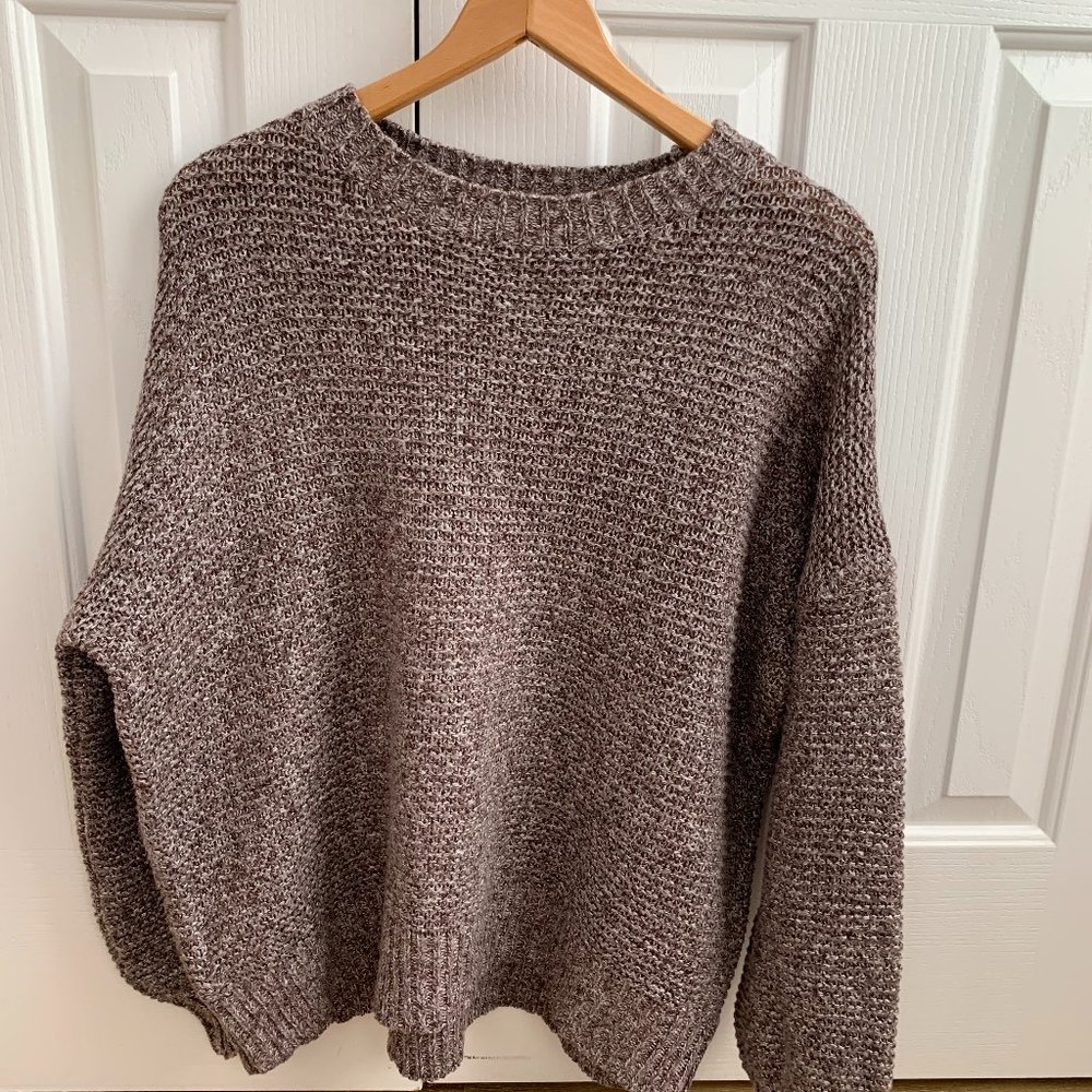 Oversized Cozy Crew Sweater in Neutral
